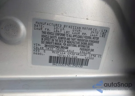 2014 Nissan Versa Note Sv from USA, damaged, VIN 3N1CE2CP9EL392430